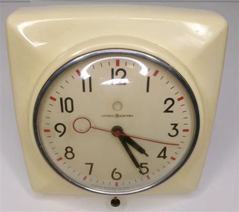 antique general electric box shaped brown clock|General Electric clock model 2h20.